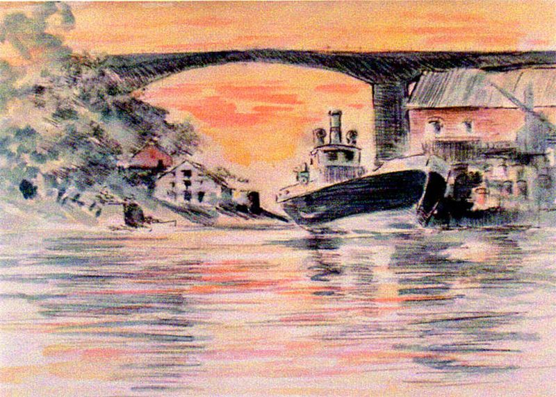 16 - Frodsham Quay & Weaver Viaduct, 1850